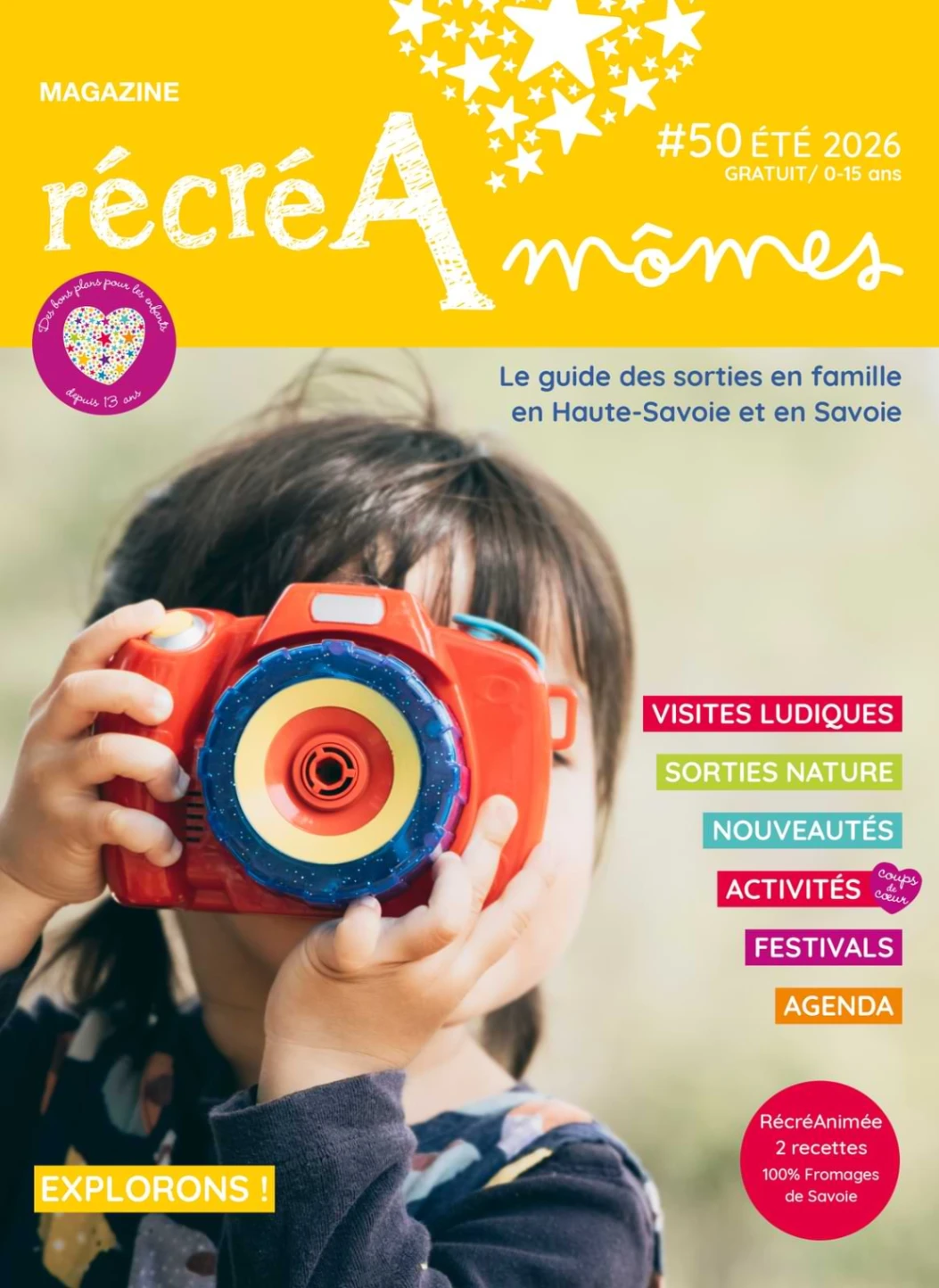 Couverture du numéro 50 de RécréAmômes — Été 2026